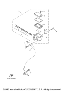 XVS650 Главный тормозной цилиндр