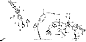 CBX Control levers + switch + cable