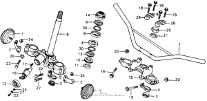 XL100 Handlebar + top bridge + stem
