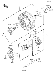 ZX900 Rear wheel / hub / chain