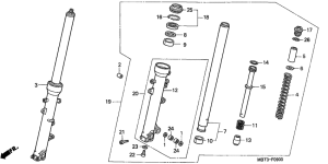 XL1000V Вилка передней оси