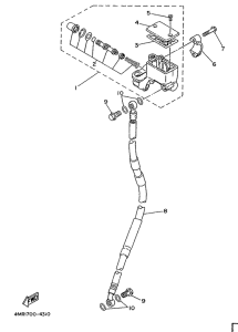 TT250R Главный тормозной цилиндр
