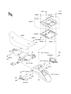 KL650 Сиденье