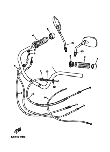 XV1100 Рулевой рычаг и кабель