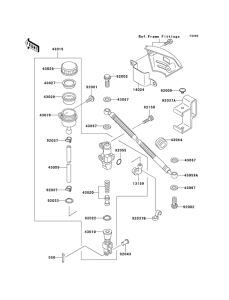 KL650 Задний тормозной цилиндр
