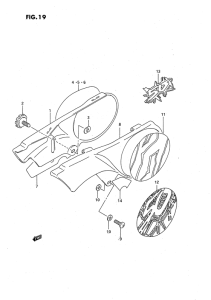 JR50 Обтекатель задний