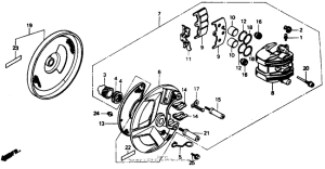 VTR250 Fr. brake caliper 88-89