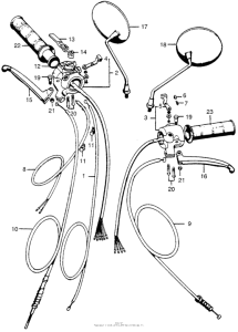 CT90 Turn signal + lever + cable