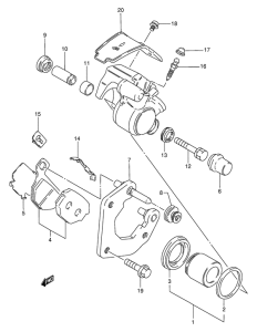 GN125 Передний суппорт