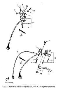 XV535TC Рулевые переключатели