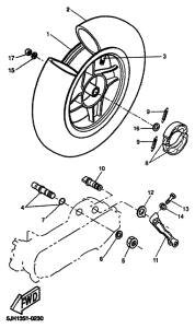 EW50 Rear wheel complete assy