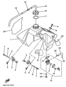 YZ80E Топливный бак