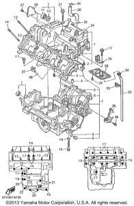 YZF600RL Картер двигателя