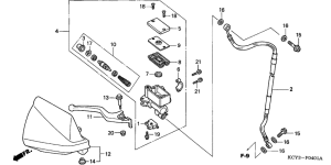 XR400R Fr. brake master cylinder