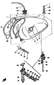 XT500 Топливный бак