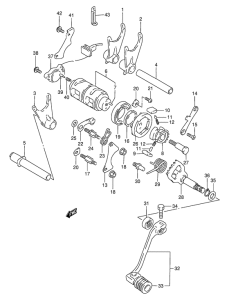 DR800 Переключение передач