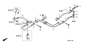 ST1300 Задние тормозные трубки