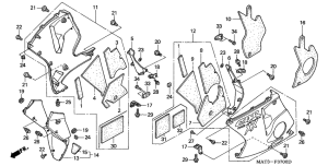 CBR1100XX Нижний обтекатель