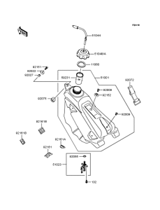 KX125 Топливный бак