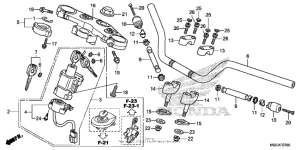 CB1100S (ABS) Handlebar + top bridge