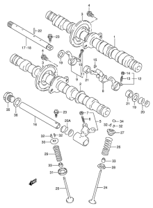 GSF250 Распределительный вал  /  клапана