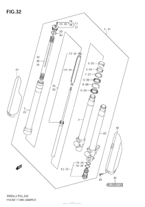 RM85L Передняя вилка