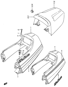 RG250 Обтекатель сидения