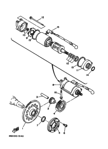 TRX850 Муфта стартера