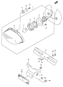 GSX750 Задний фонарь