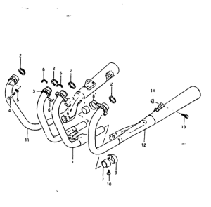 GSX1000 Muffler comp