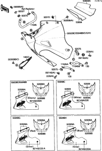 EX250 Обтекатель нижний