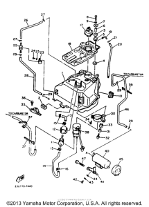 XV535T Топливный бак