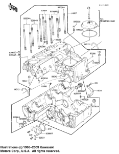 KZ1100 Картер двигателя