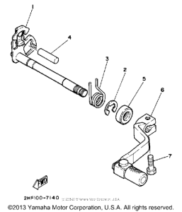 YZ80D Вал переключения
