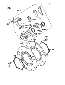 ZX400 Передние тормоза