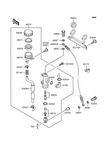 ZR400 Задний торм цилиндр