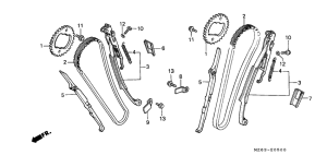NTV650 Цепь грм / натяжное устройство