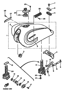 XJ550 Топливный бак