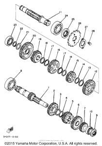 XT250J Трансмиссия