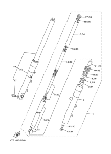 XVS650 Передняя вилка