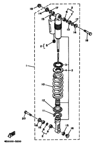 YZ250 YZ250E Задний рычаг и подвеска