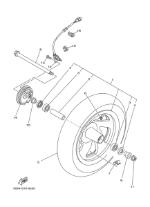 YP250 Переднее колесо