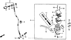 CB400 Front brake master cyl 81