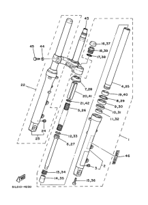 RZ350RR ﾌﾛﾝﾄﾌｵｰｸ