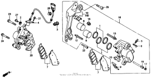 ST1100 (ABS/ TCS) St1100a fr. brake caliper 95