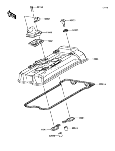 EX650 シリンダヘッドカバー