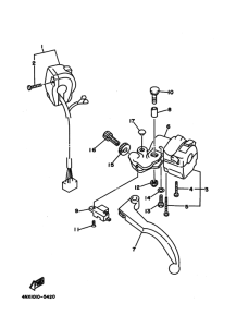 TRX850 Interruptor  manillar&palanc