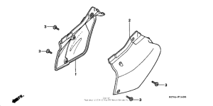 XR400R Боковые обтекатели
