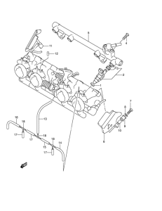 GSX1400 Throttle body hose / joint
