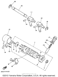 YSR50A Shift cam-fork
